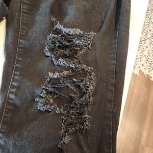 Judy Blue Black Distressed Jeans | Boyfriend Fit